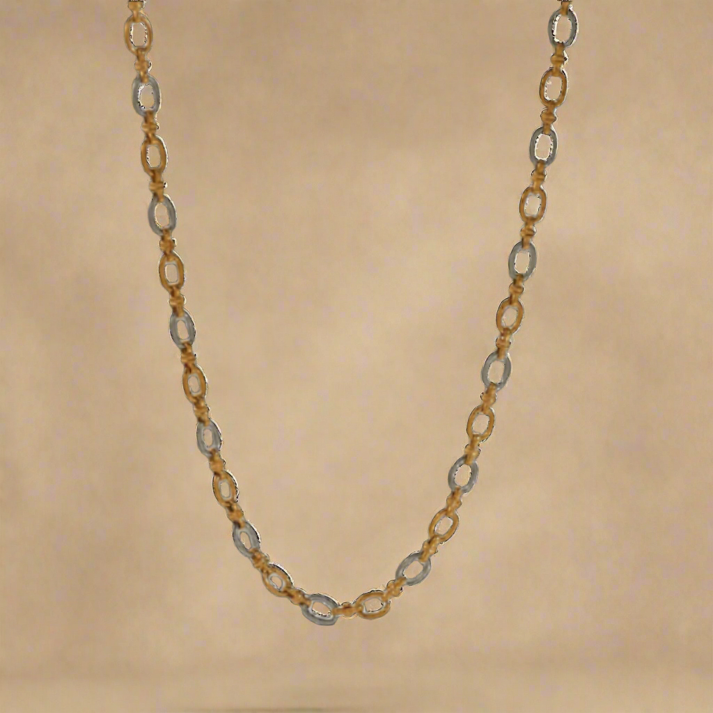Gold & Silver Two Toned Chain Necklace or Bracelet