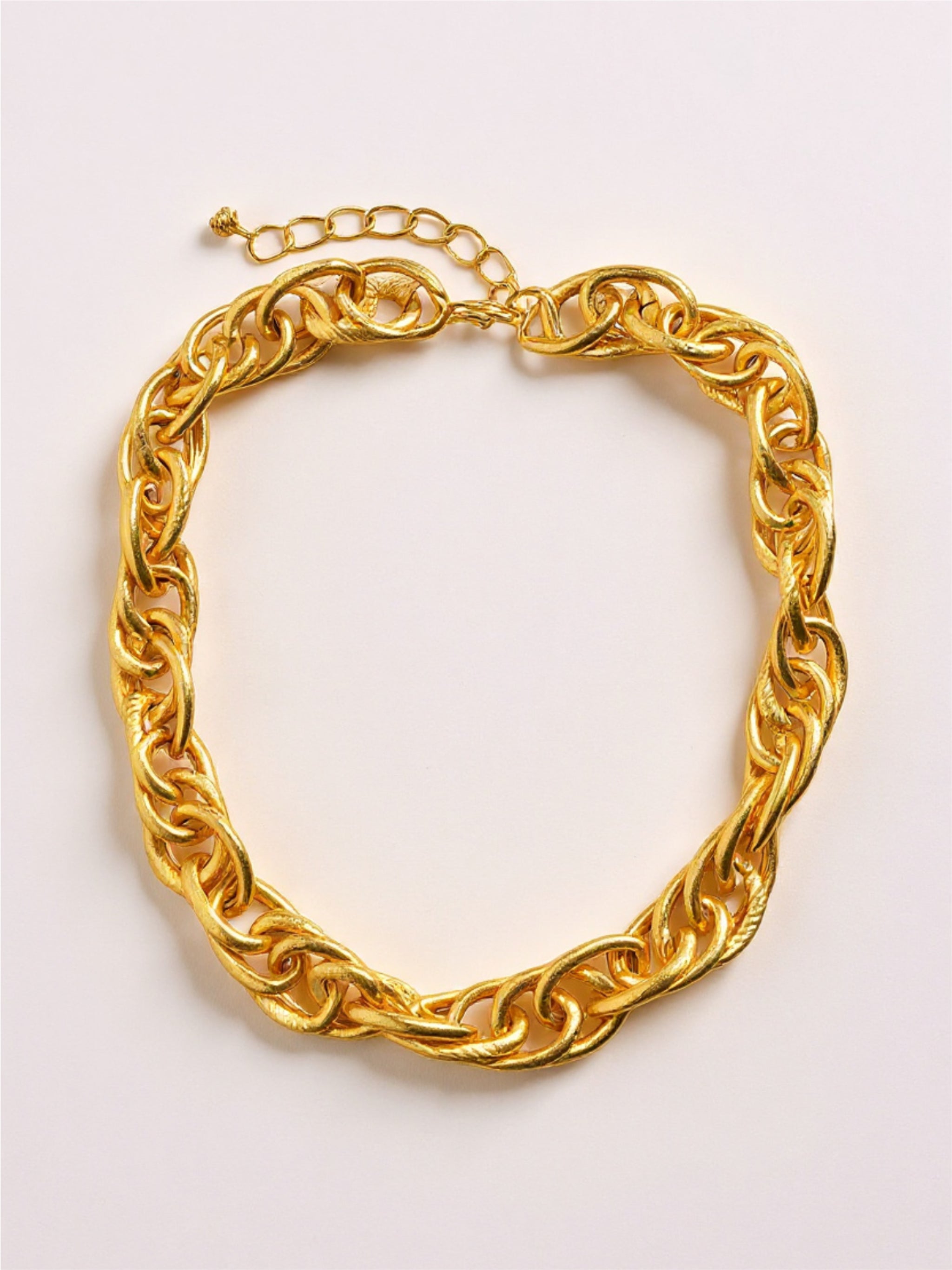 Trendy simple hip-hop punk twist design all-match necklace