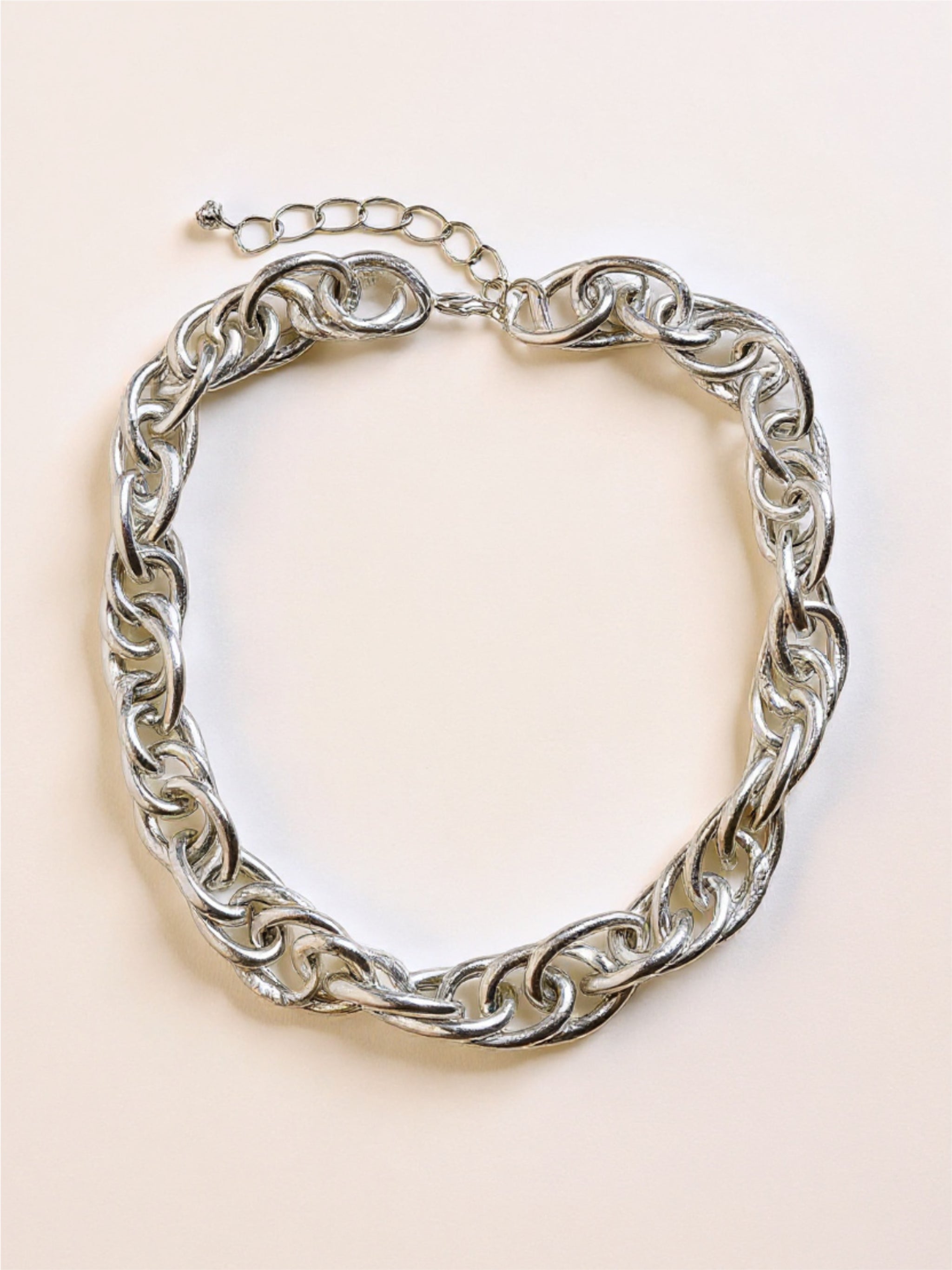 Trendy simple hip-hop punk twist design all-match necklace