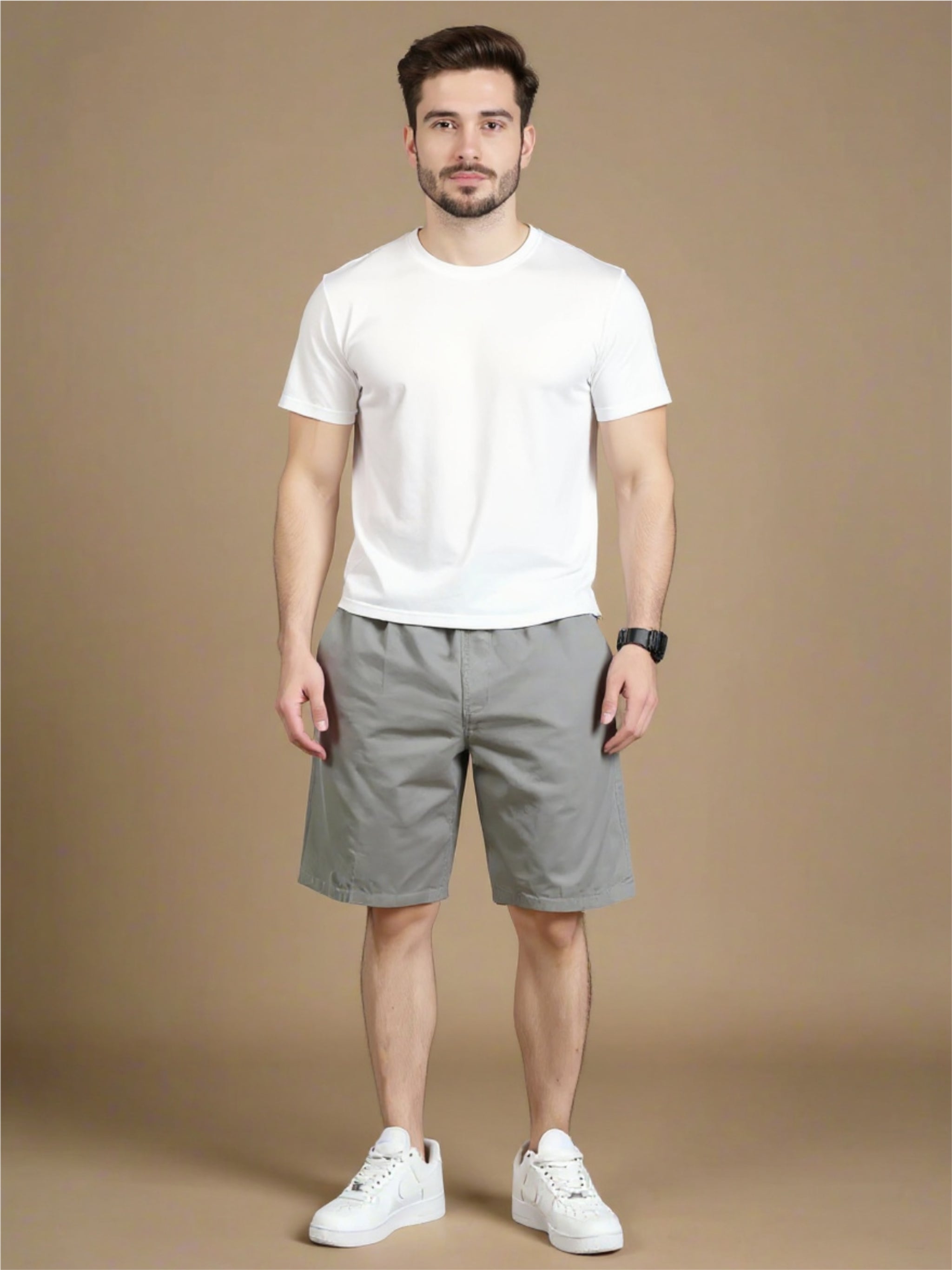Casual Elastic Waist Shorts