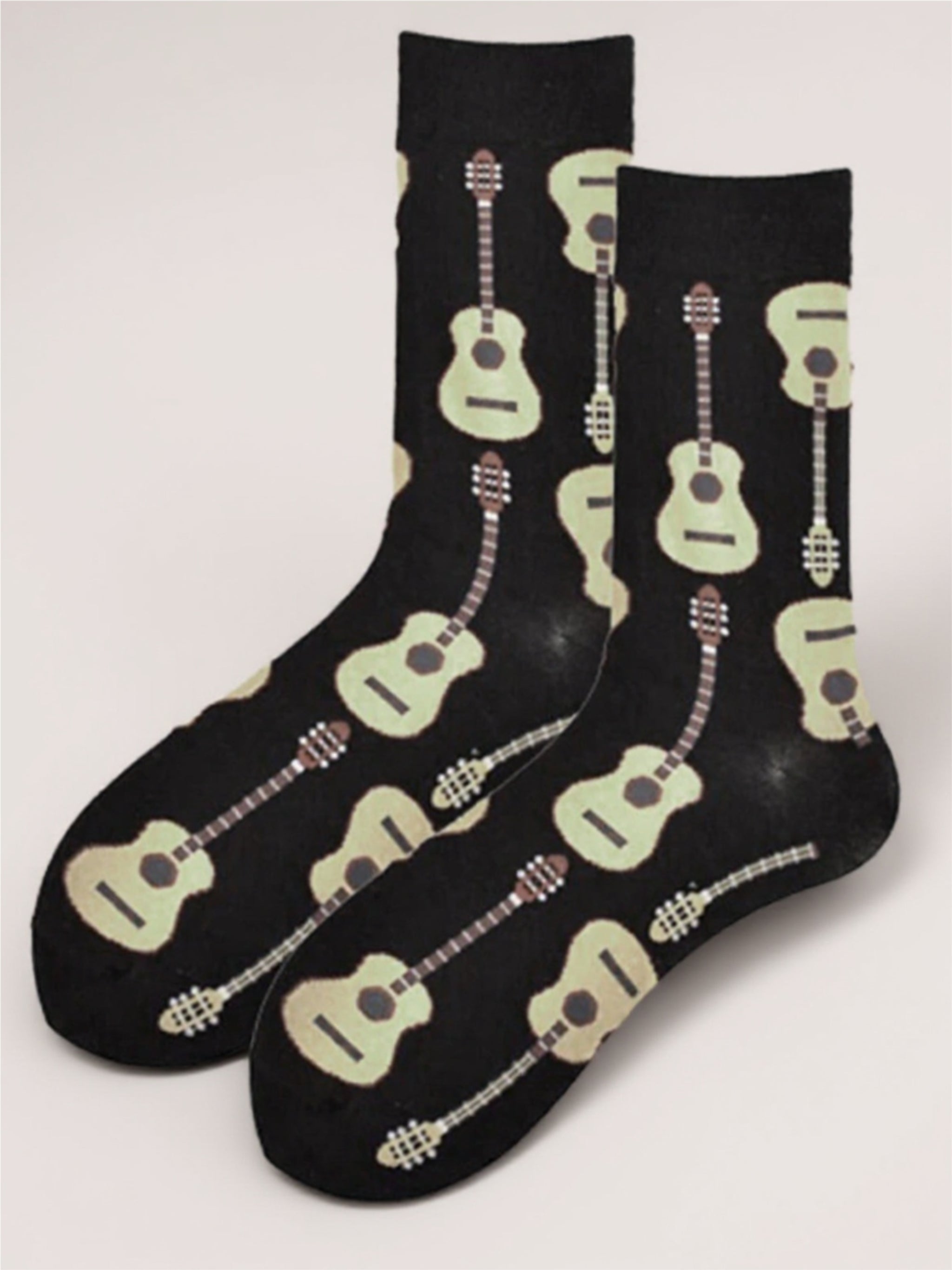 Guitar Print Knit Socks