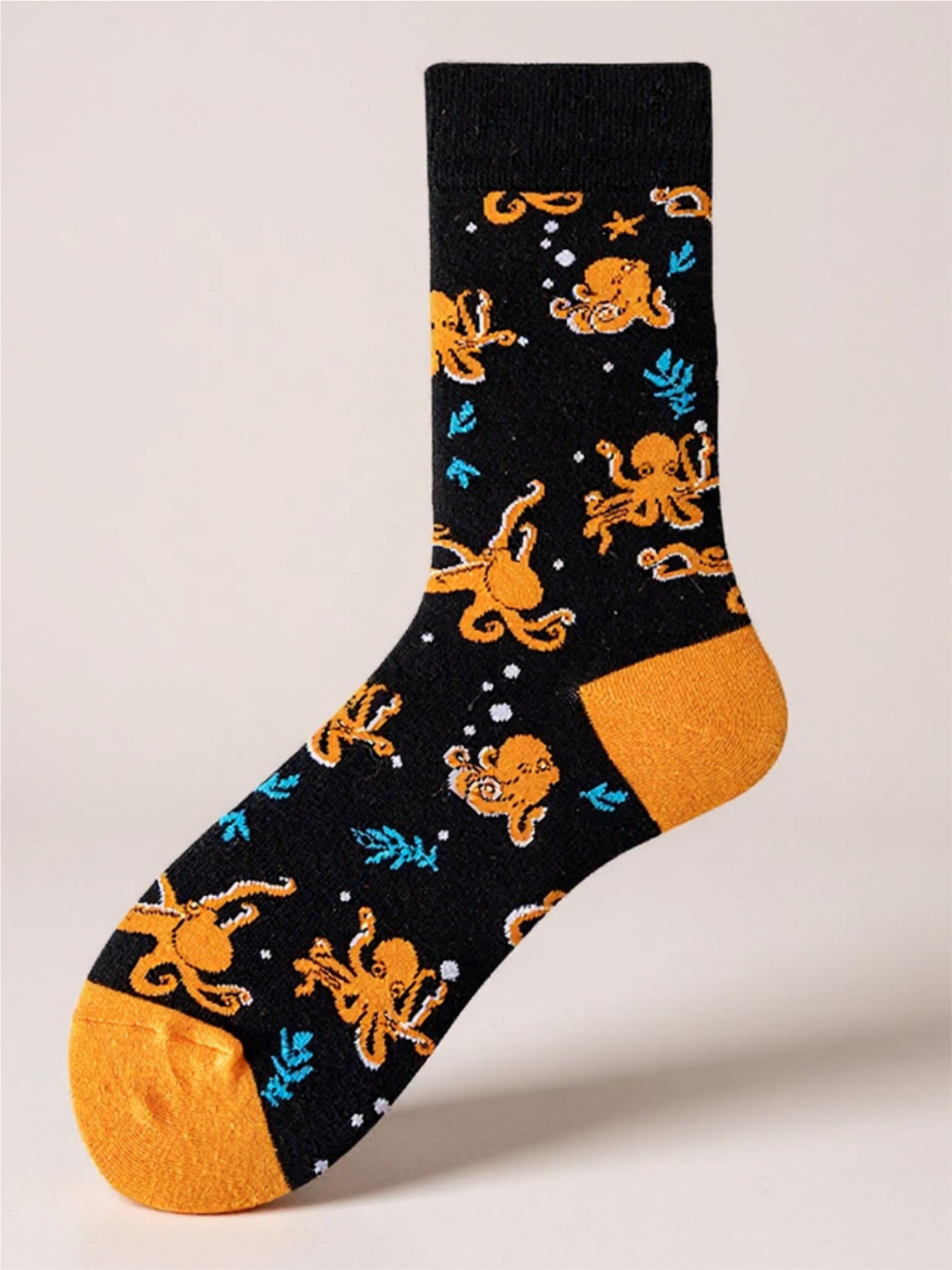 Octopus Print Knit Socks - 3 Pairs