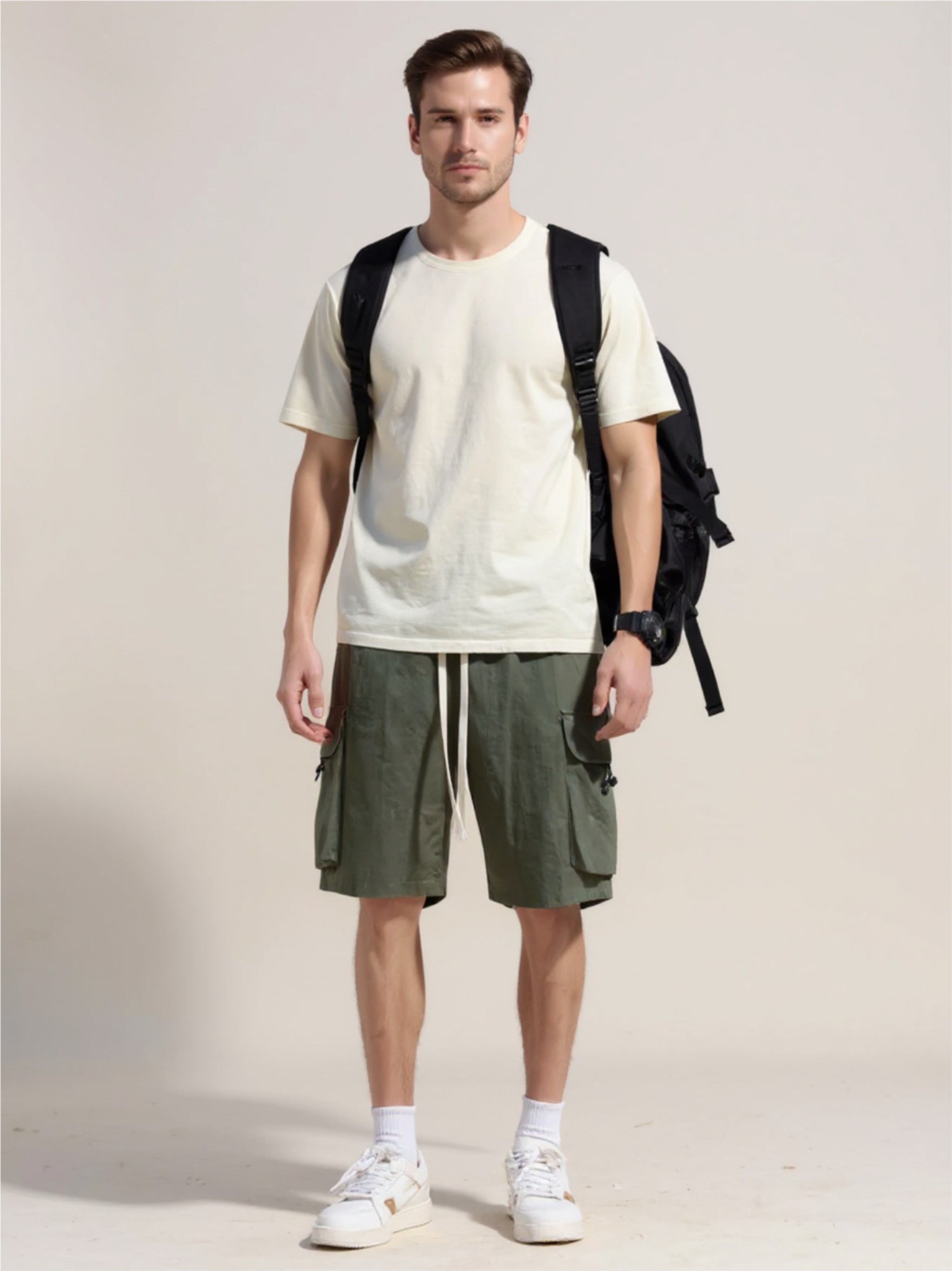 Drawstring Cargo Shorts