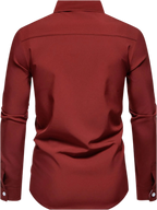 Button-Down Shirt with Checkered Contrast Trim