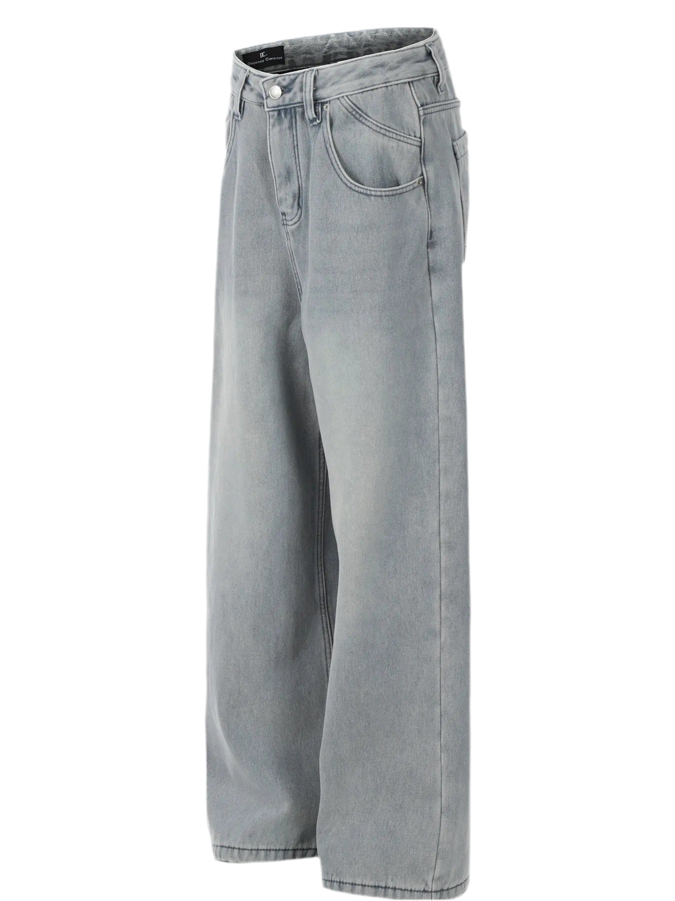 Washed Wide Leg Relaxed Fit Denim Jeans