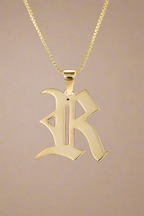 .925 Sterling Silver Letter Charm Necklace