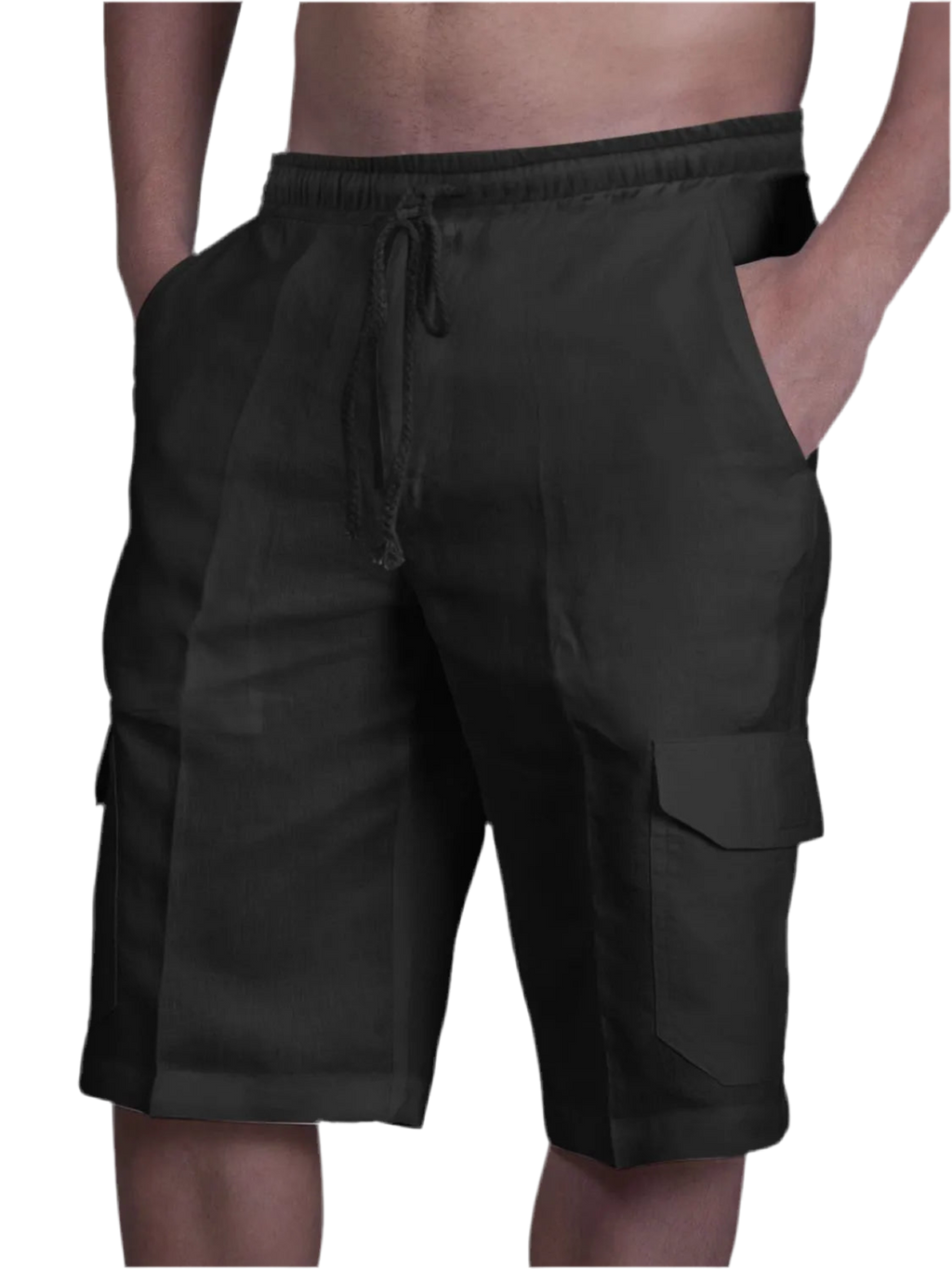Drawstring Pocketed Shorts