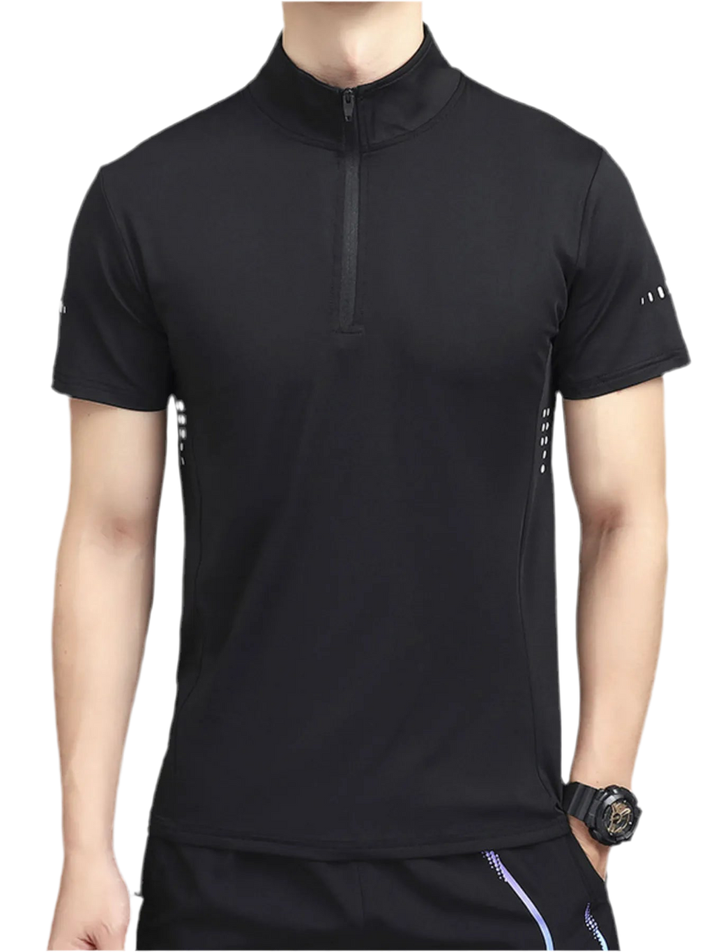 Quarter-Zip Short Sleeve Top
