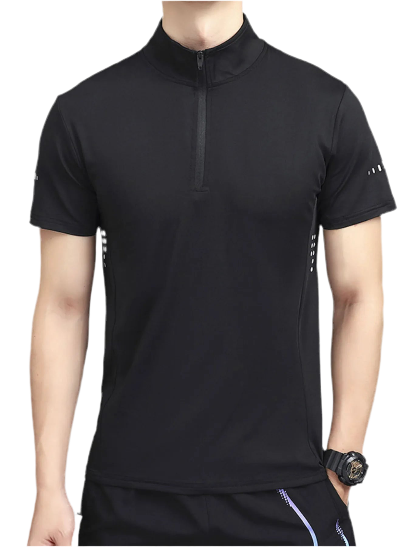 Quarter-Zip Short Sleeve Top