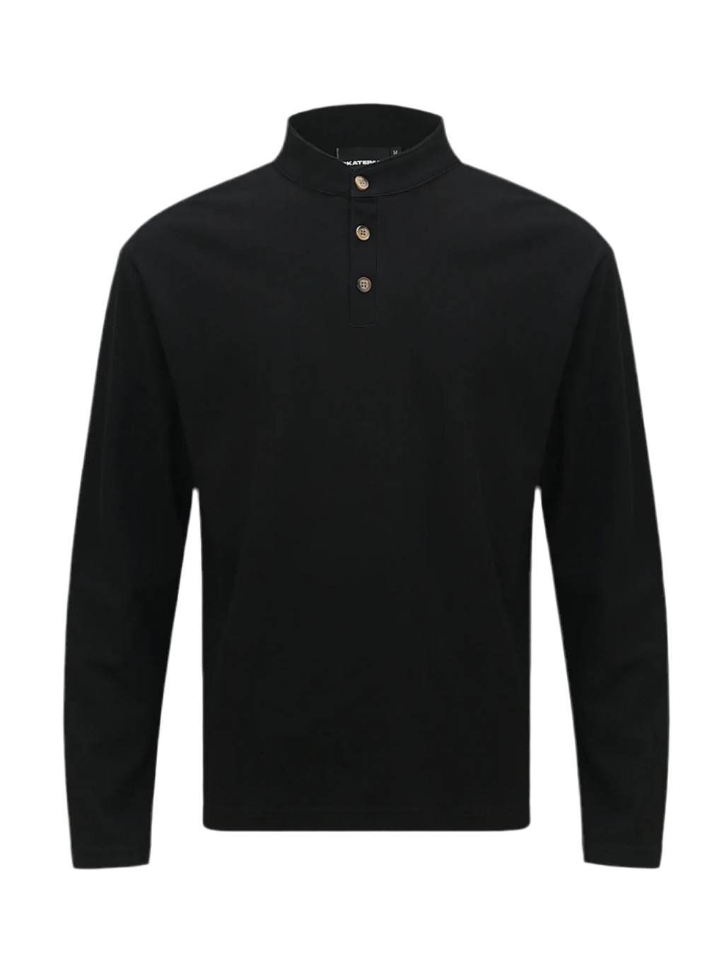 Henley Long Sleeve T-Shirt with Button Detail