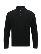 Henley Long Sleeve T-Shirt with Button Detail