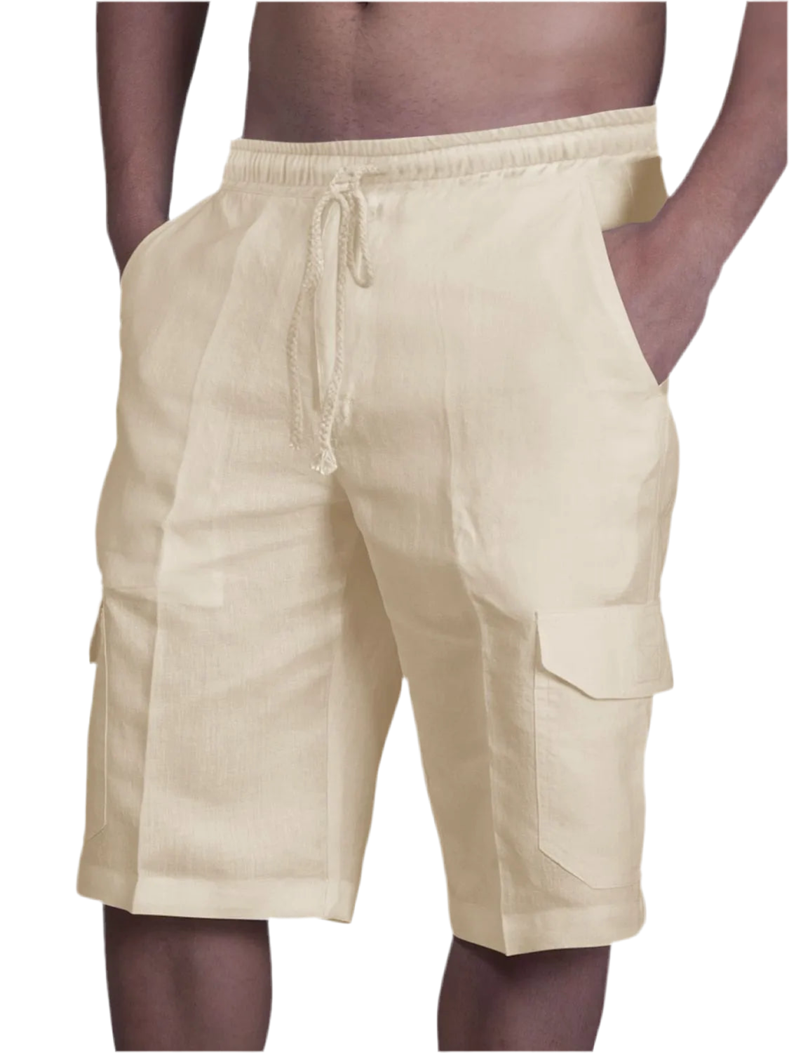 Drawstring Pocketed Shorts