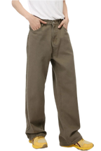 Straight-Leg Jeans with Back Elastic Waistband