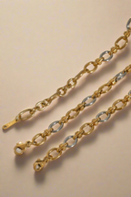 Gold & Silver Two Toned Chain Necklace or Bracelet