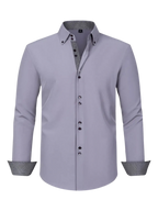 Button-Down Casual Shirt with Contrast Cuffs