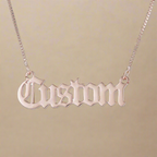 .925 Sterling Silver Custom Name Necklace
