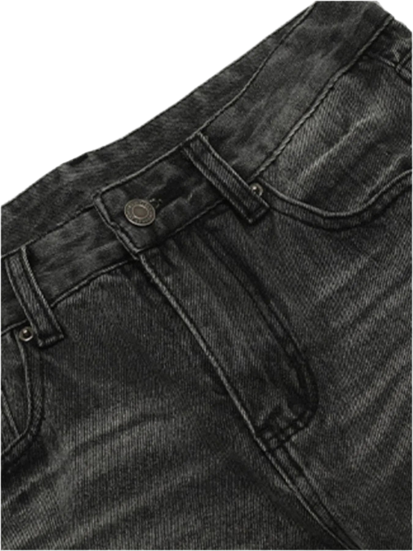 Vintage Washed Straight Leg Jeans