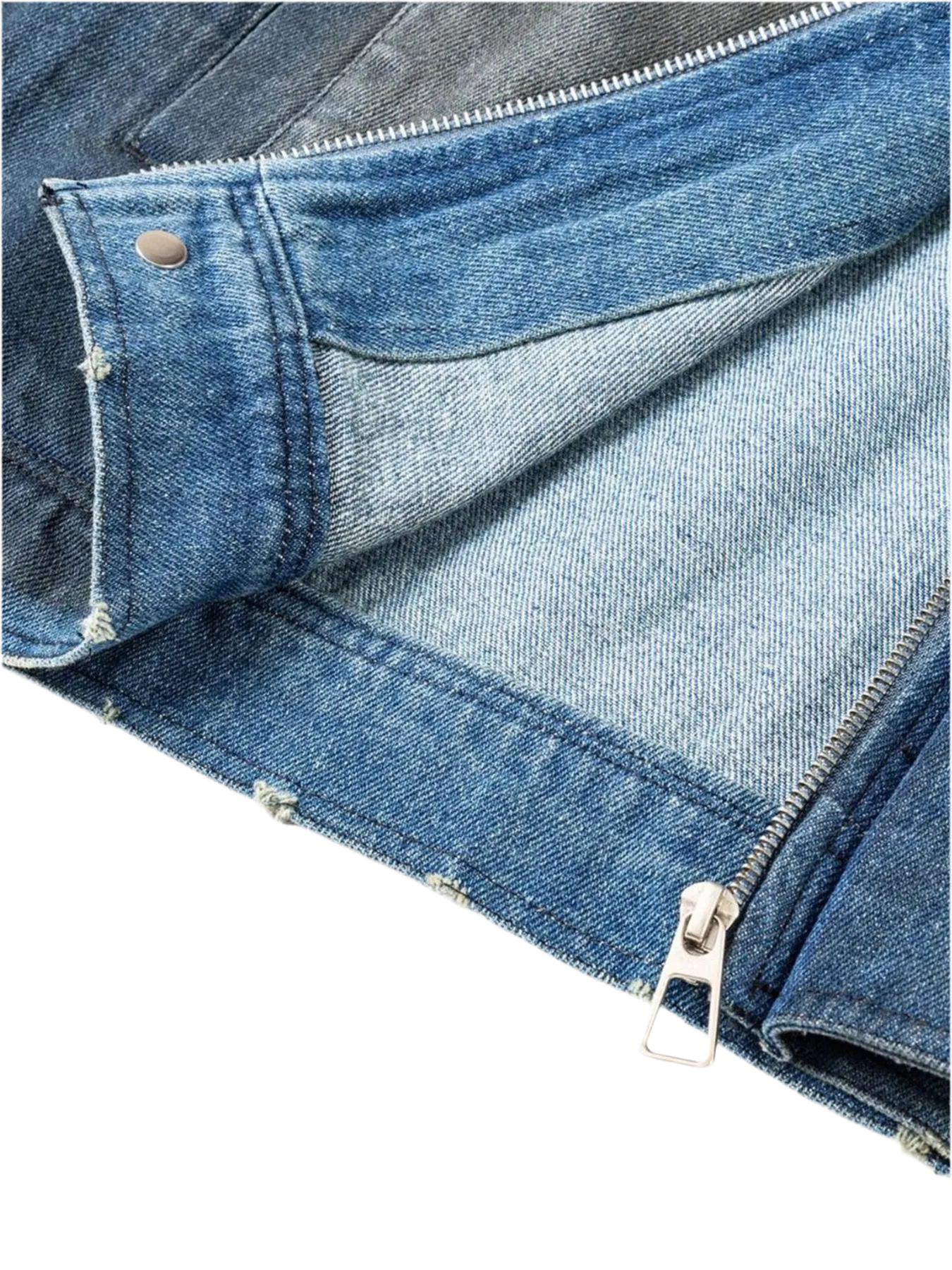 Washed Denim Bomber Jacket