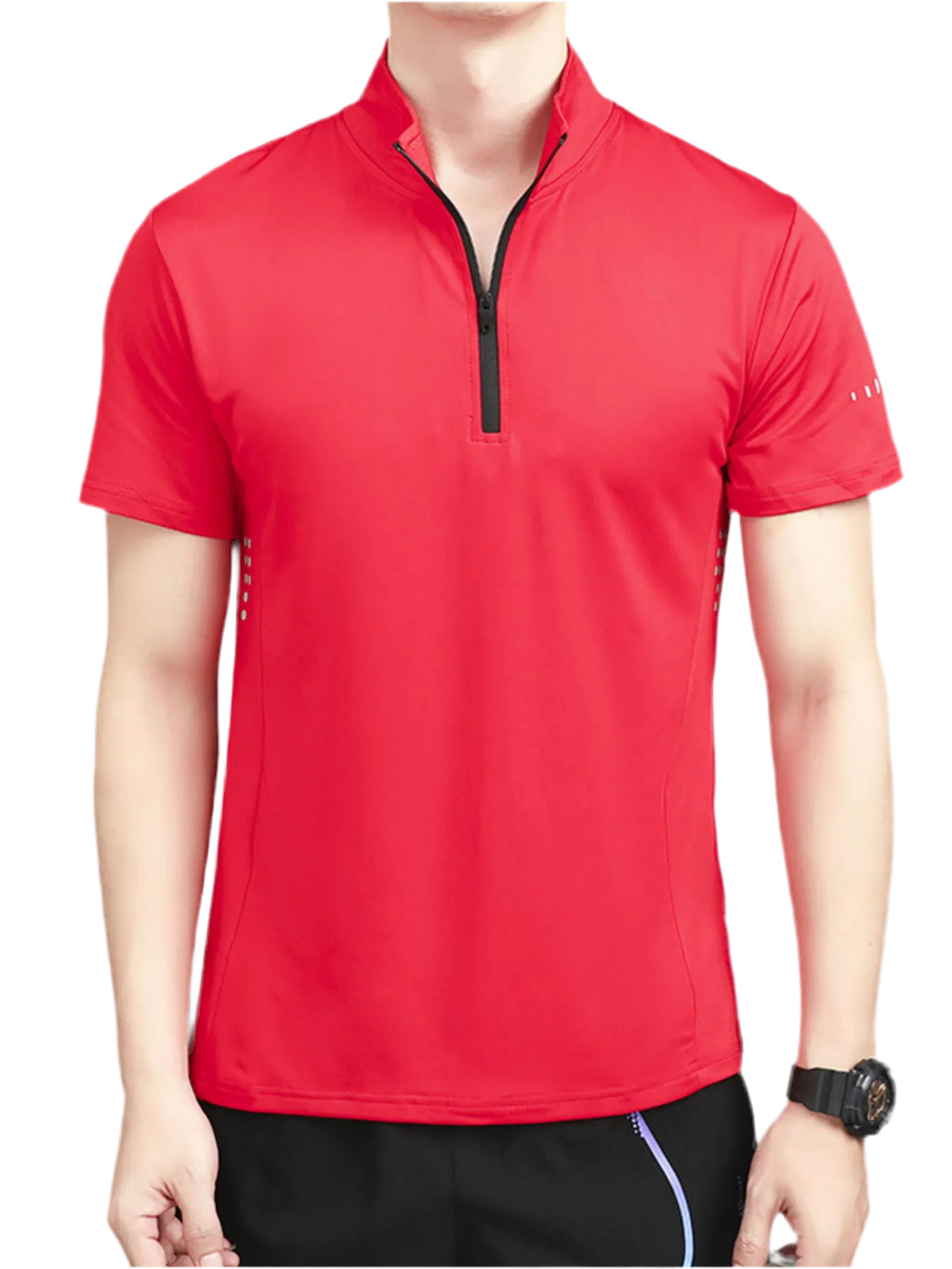 Quarter-Zip Short Sleeve Top