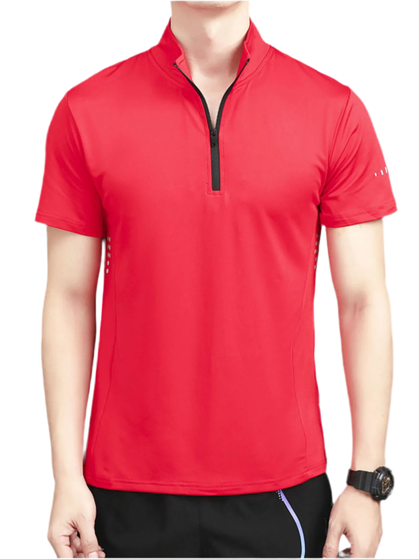 Quarter-Zip Short Sleeve Top