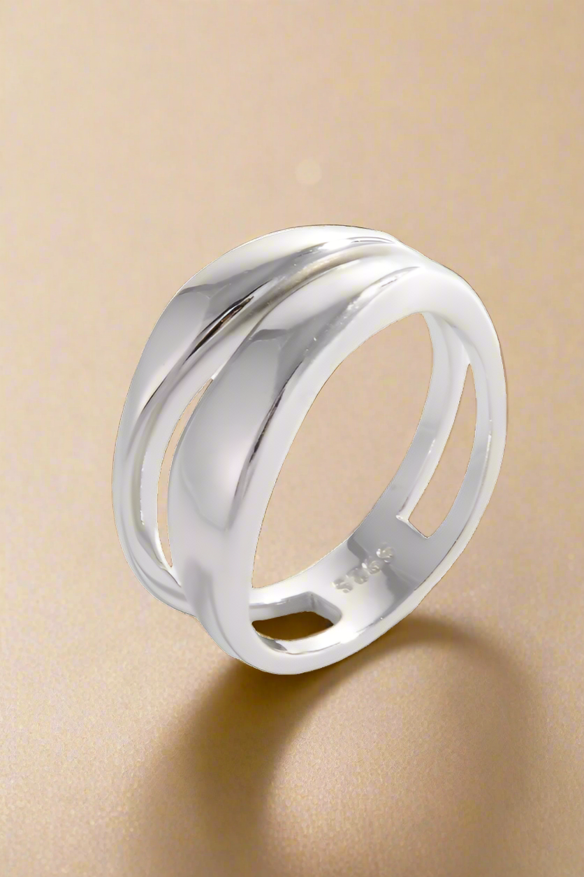 925 Sterling Silver Double-Layered Ring