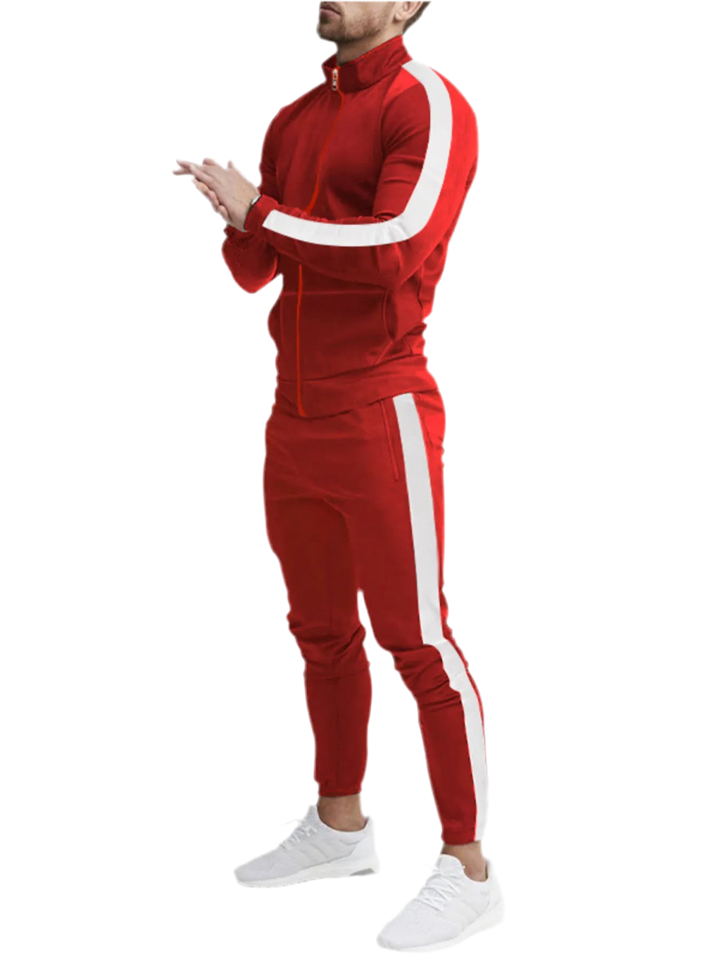 Side Stripes Zip Up Top & Pants Set
