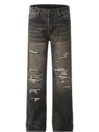 Distressed Straight Leg Jeans