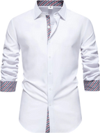 Button-Down Shirt with Checkered Contrast Trim