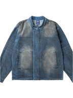 Washed Denim Bomber Jacket