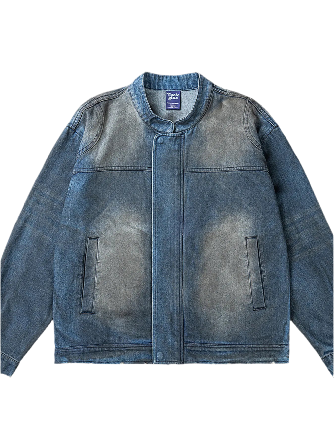 Washed Denim Bomber Jacket