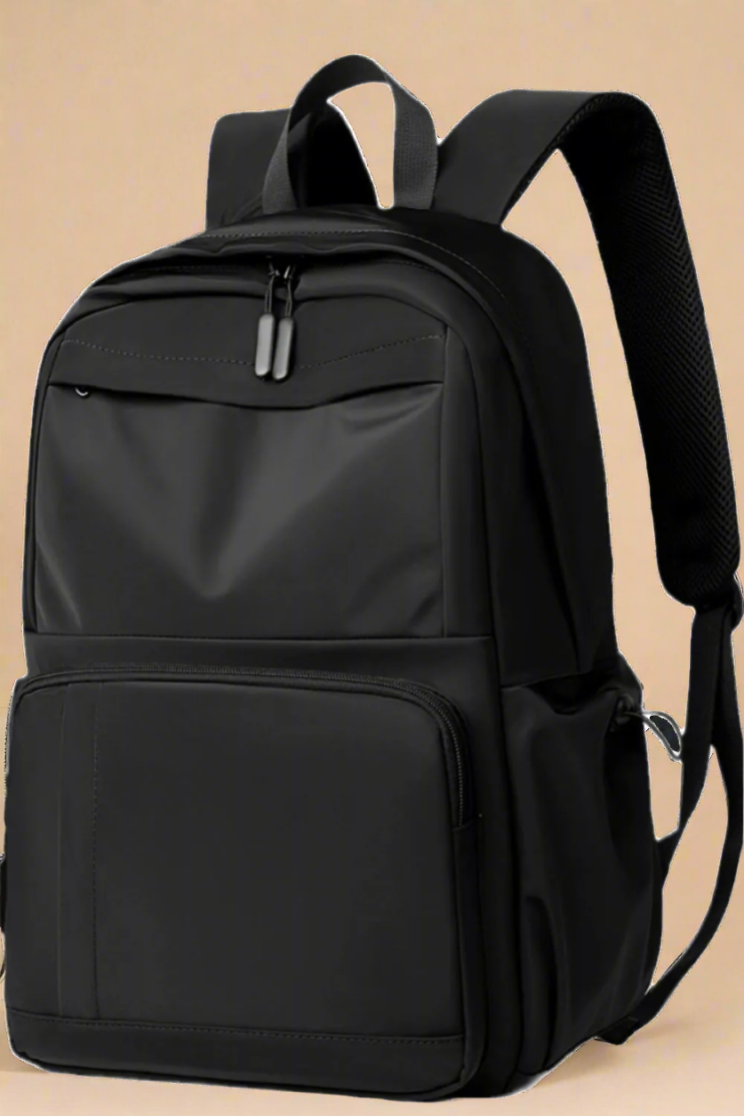 Multi-Pockets Solid Color Backpack Bag