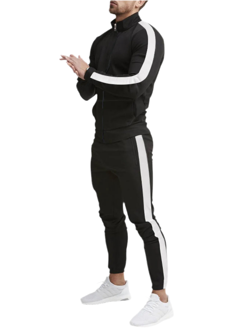 Side Stripes Zip Up Top & Pants Set