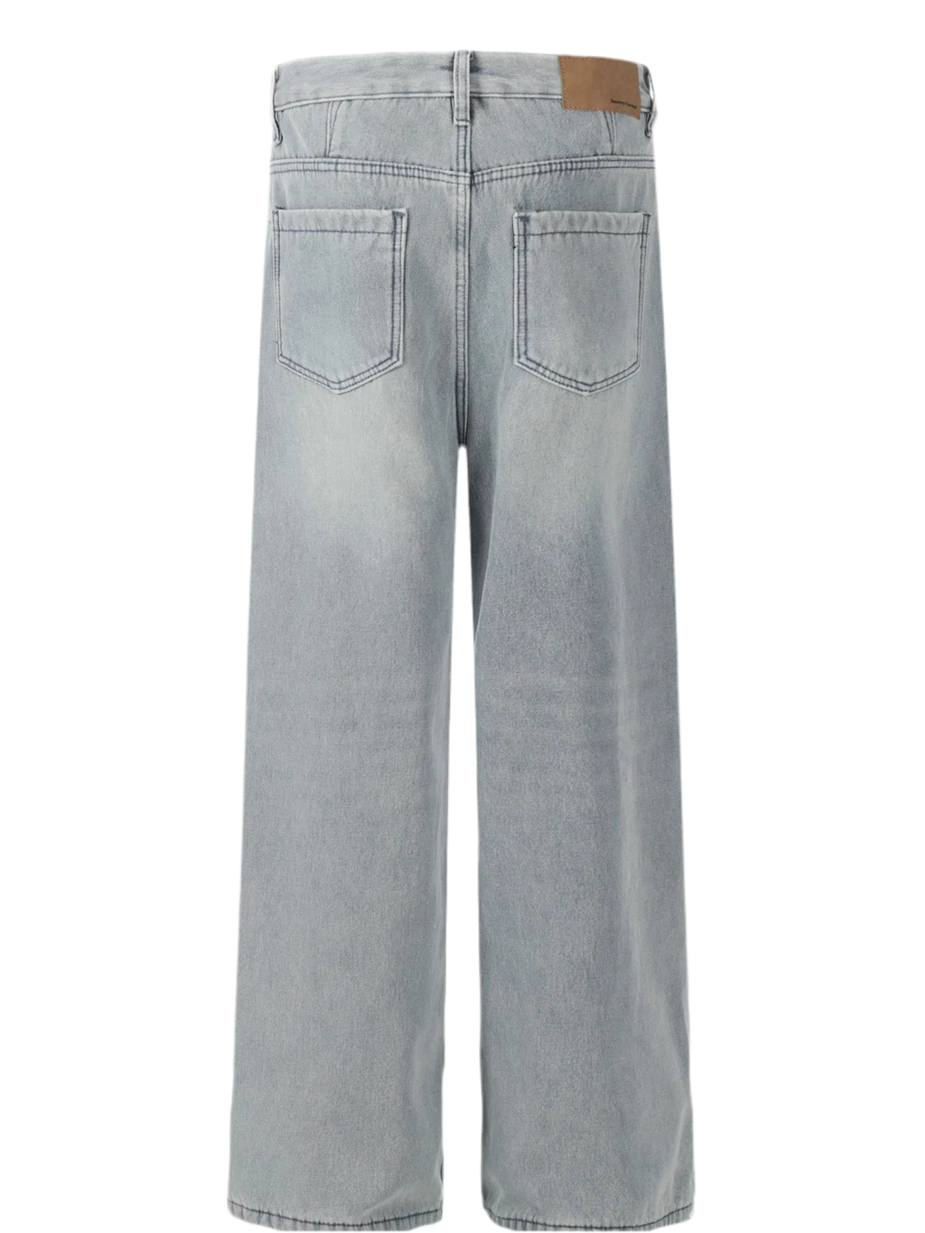 Washed Wide Leg Relaxed Fit Denim Jeans