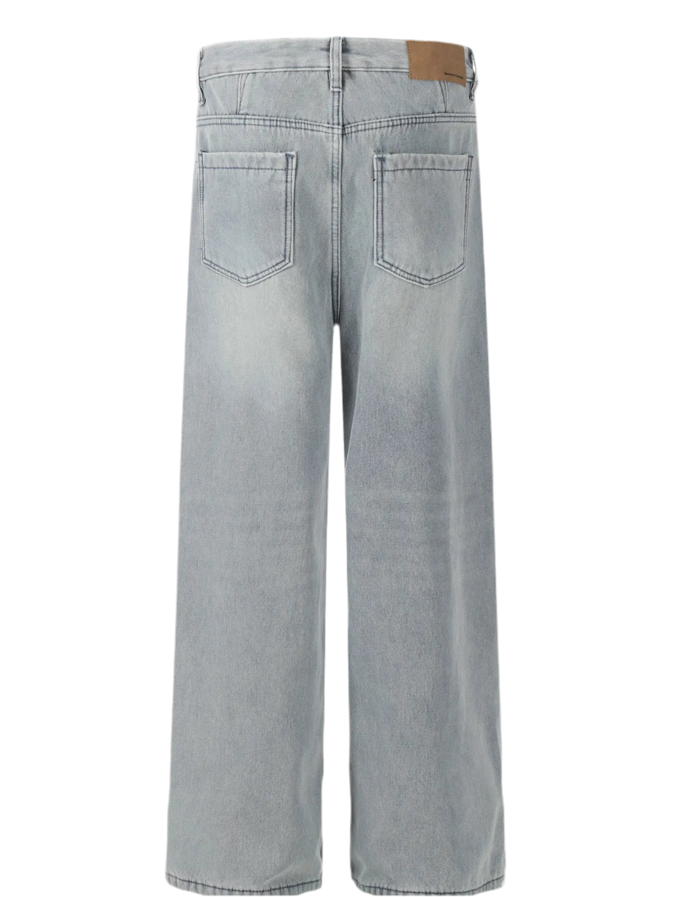 Washed Wide Leg Relaxed Fit Denim Jeans