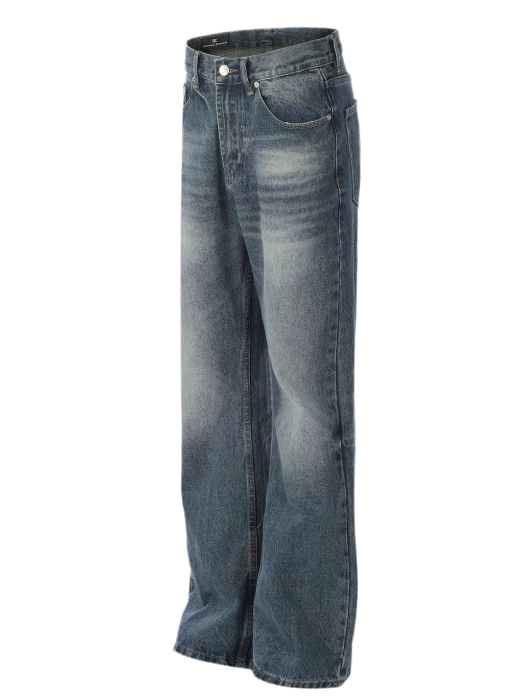 Vintage Wash Loose Fit Jeans