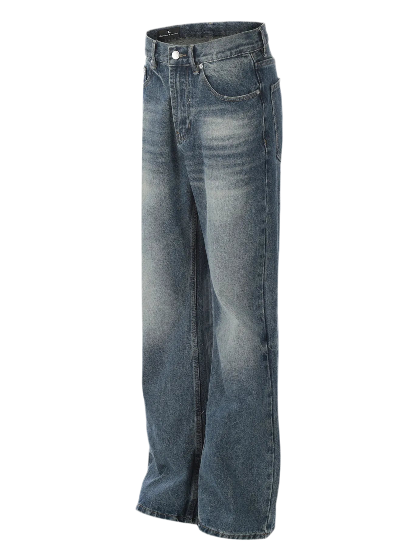 Vintage Wash Loose Fit Jeans