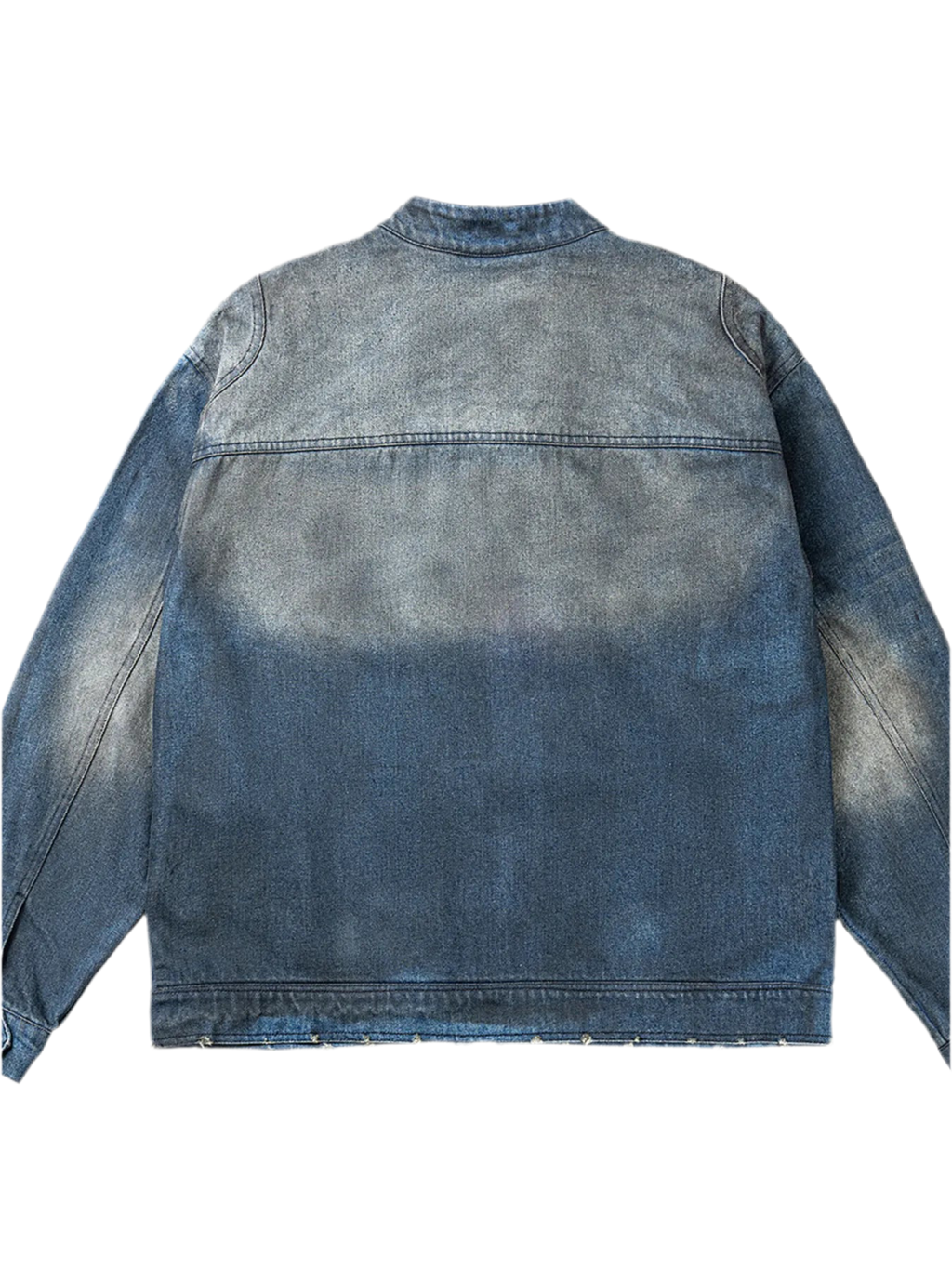 Washed Denim Bomber Jacket