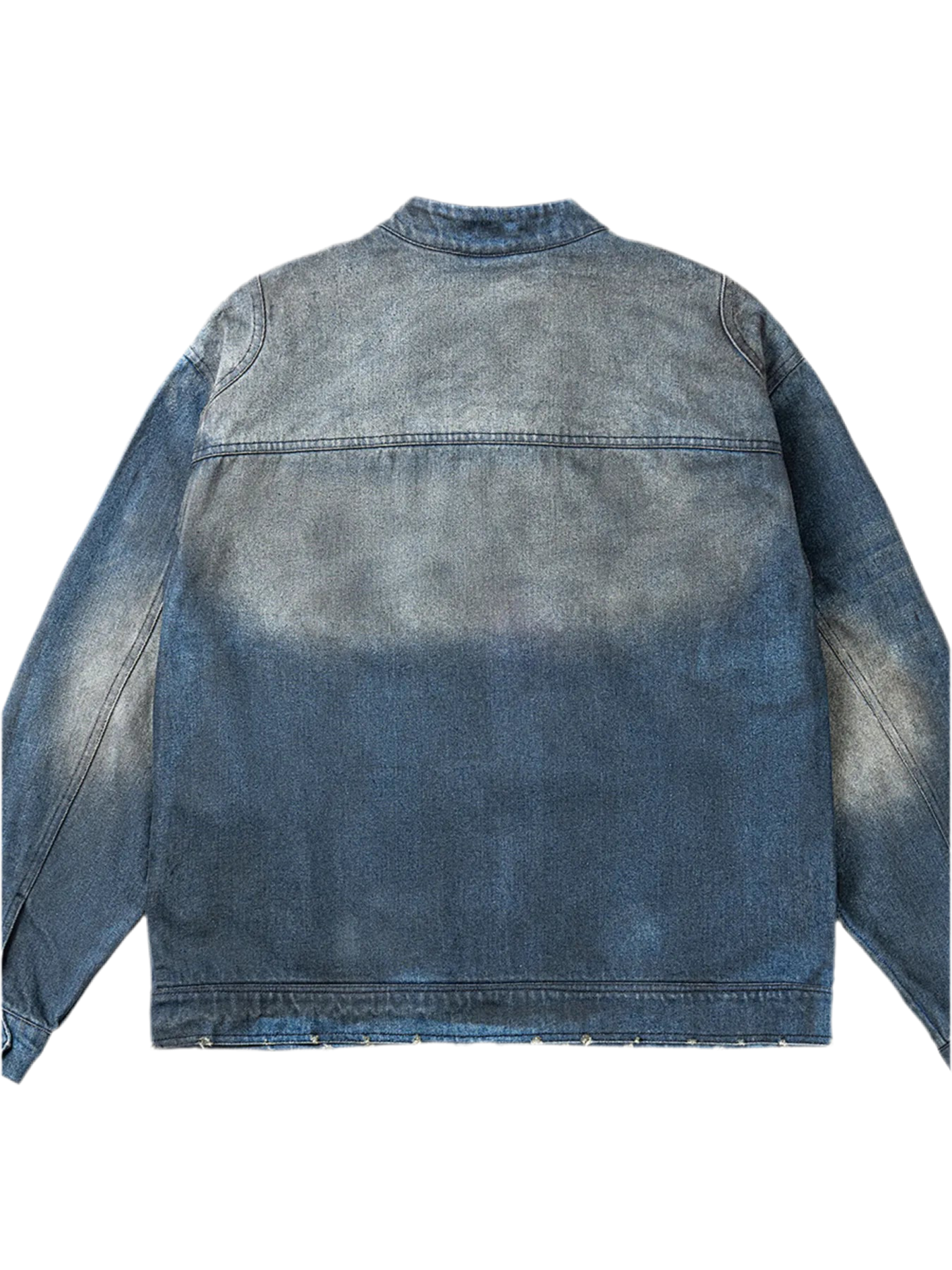 Washed Denim Bomber Jacket