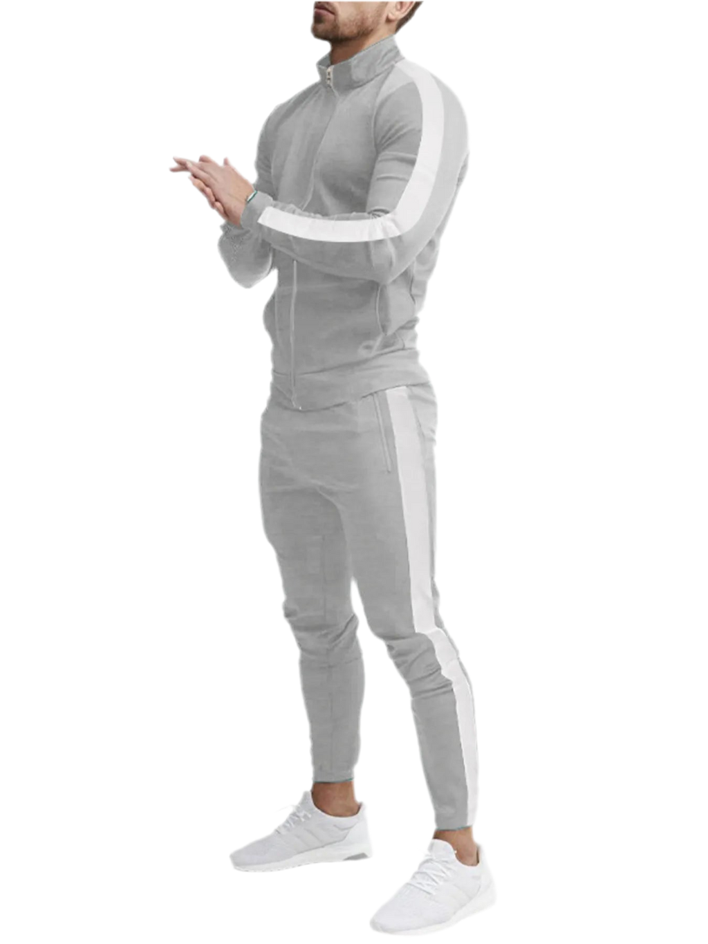 Side Stripes Zip Up Top & Pants Set