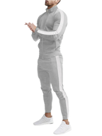 Side Stripes Zip Up Top & Pants Set