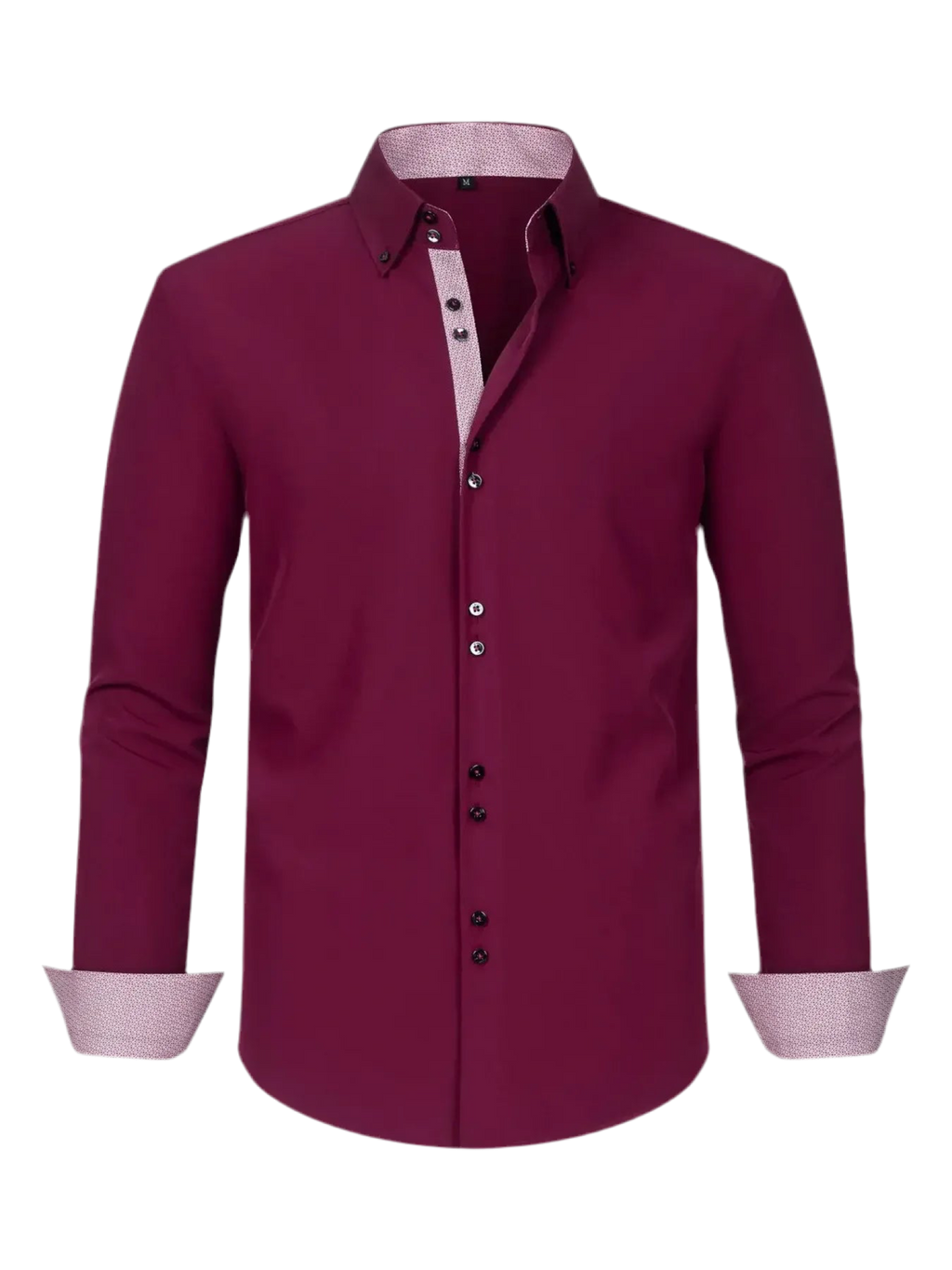 Button-Down Casual Shirt with Contrast Cuffs