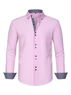 Button-Down Casual Shirt with Contrast Cuffs