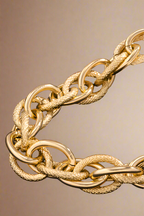 Trendy simple hip-hop punk twist design all-match necklace