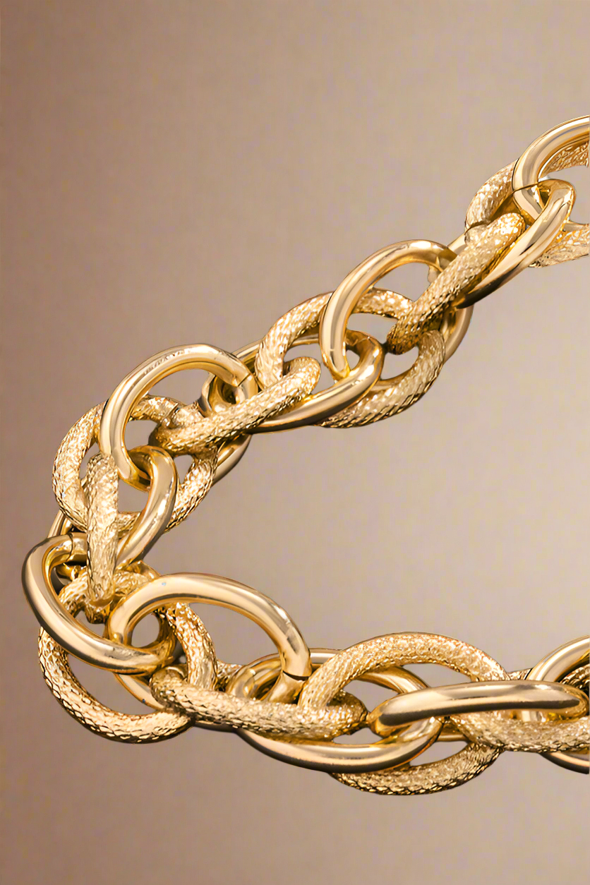 Trendy simple hip-hop punk twist design all-match necklace