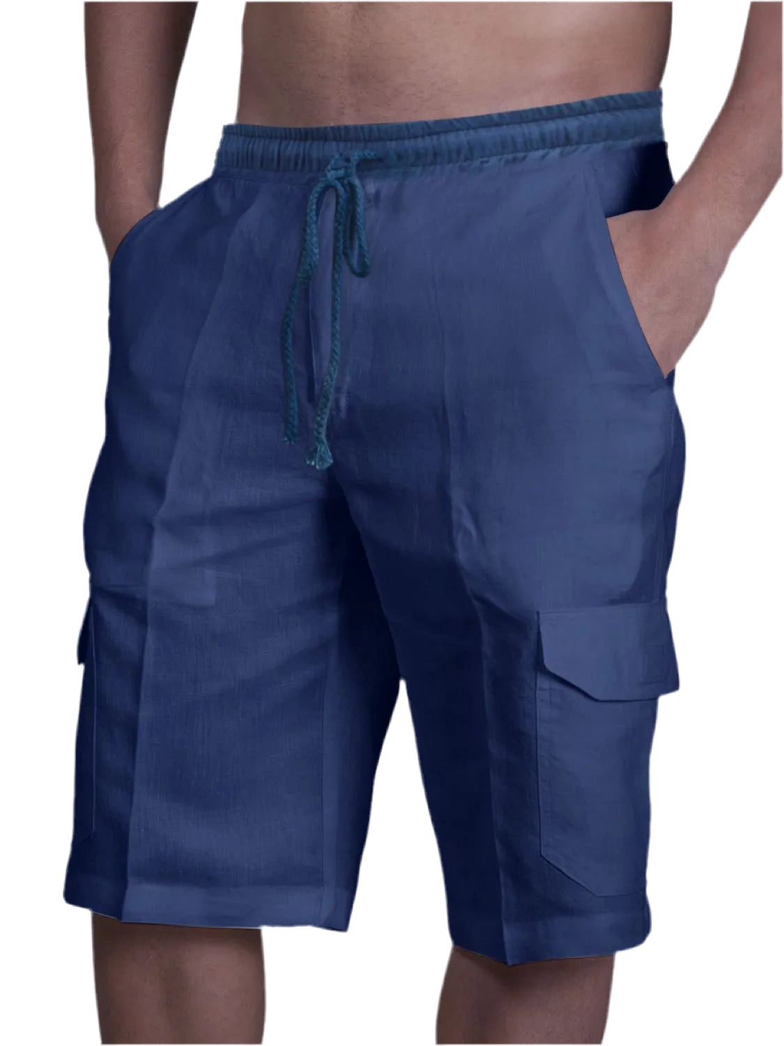 Drawstring Pocketed Shorts