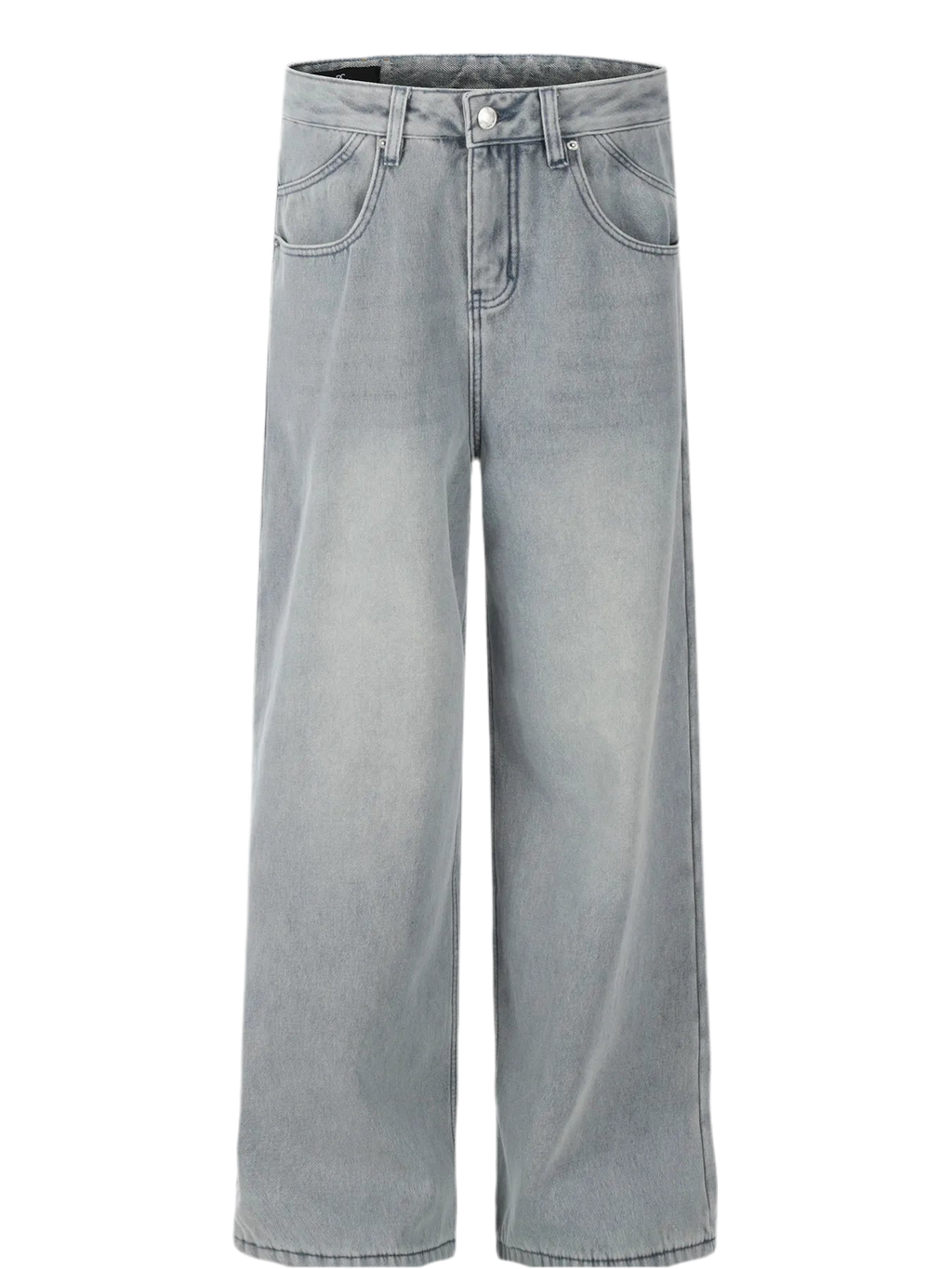 Washed Wide Leg Relaxed Fit Denim Jeans