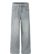 Washed Wide Leg Relaxed Fit Denim Jeans
