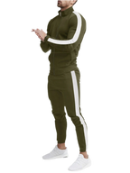 Side Stripes Zip Up Top & Pants Set