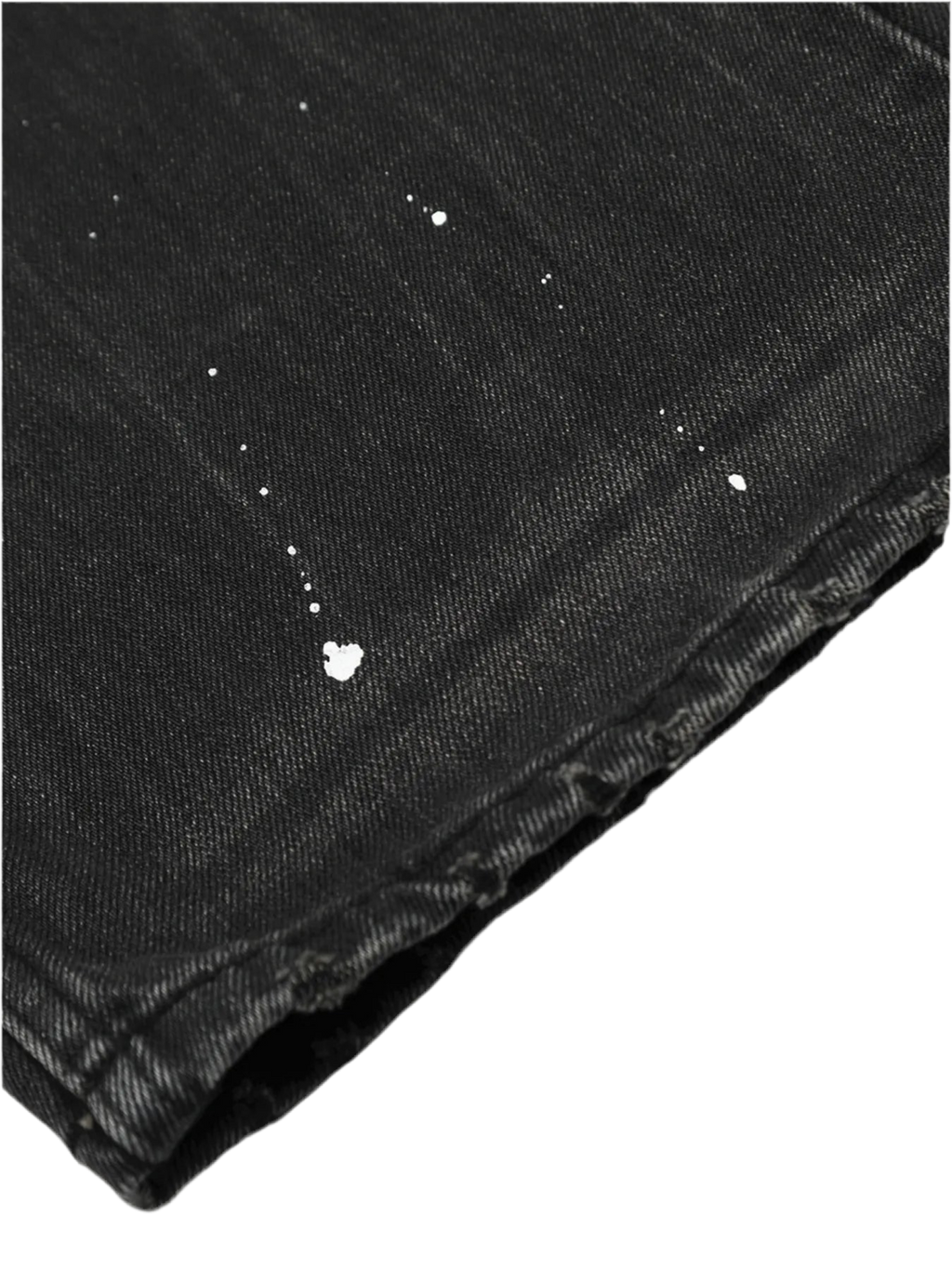 Baggy Straight Leg Jeans with Paint Splatter Detail