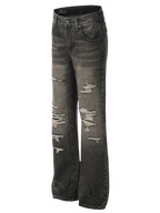 Distressed Straight Leg Jeans